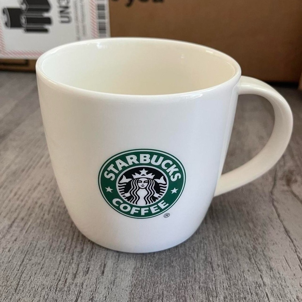 Starbucks White Mug with Green Logo